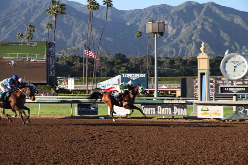 Racing day at Santa Anita Park